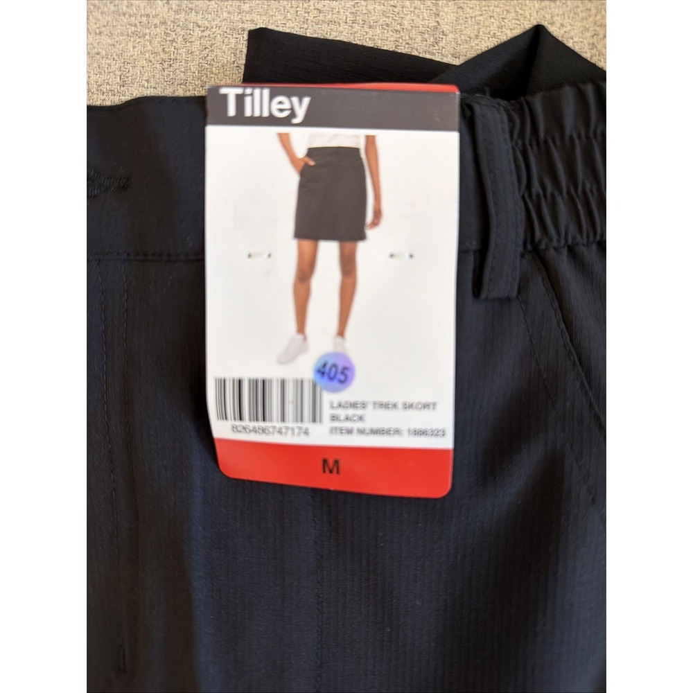 Tilley Ladies Trek Skort Black Athletic Hiking Skirt Medium 1886323